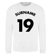 Свитшот Surname 19 Белый фото