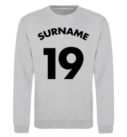 Світшот Surname 19 Сірий меланж фото