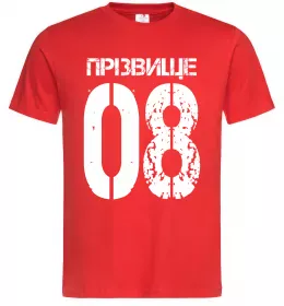 Мужская футболка Прізвище 08 зістарено Красный фото