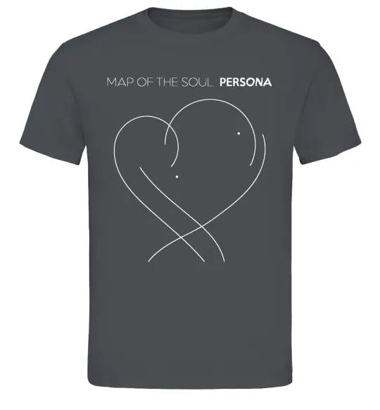 Чоловіча футболка Map of the soul Графіт фото
