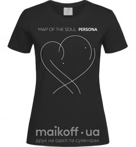 Женская футболка Map of the soul Черный фото