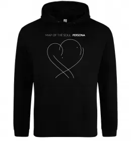 Чоловіча толстовка (худі) Map of the soul Чорний фото