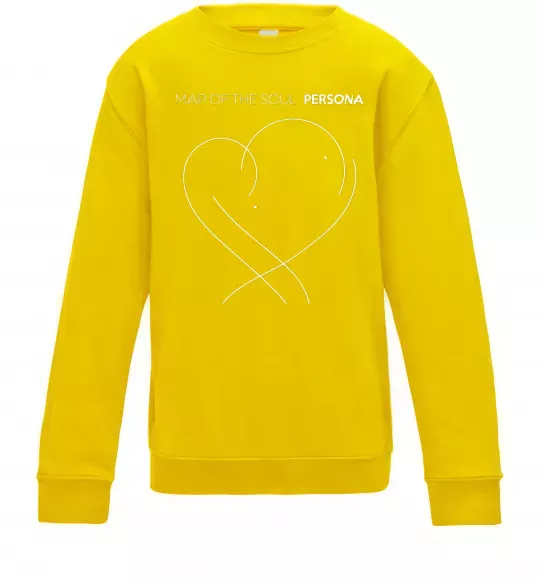 Детский Свитшот Map of the soul Солнечно желтый фото