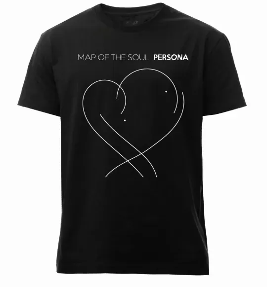 Чоловіча преміум футболка Map of the soul Чорний фото