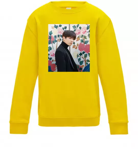 Дитячий світшот Чонгук БТС Сонячно жовтий фото