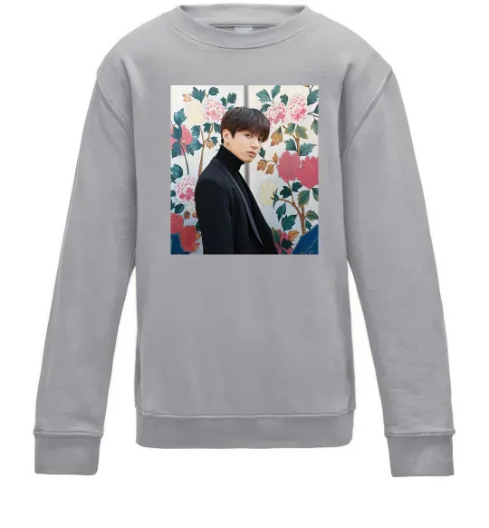 Дитячий світшот Чонгук БТС Сірий меланж фото