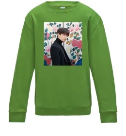 Детский Свитшот Чонгук БТС Лаймовый фото