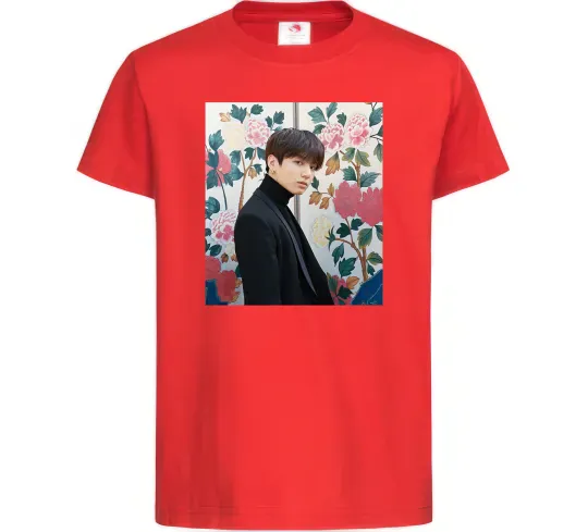 Дитяча футболка Чонгук БТС Червоний фото