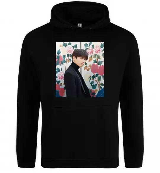 Чоловіча толстовка (худі) Чонгук БТС Чорний фото