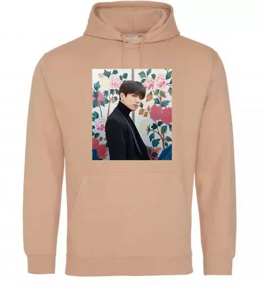 Чоловіча толстовка (худі) Чонгук БТС Пісочний фото