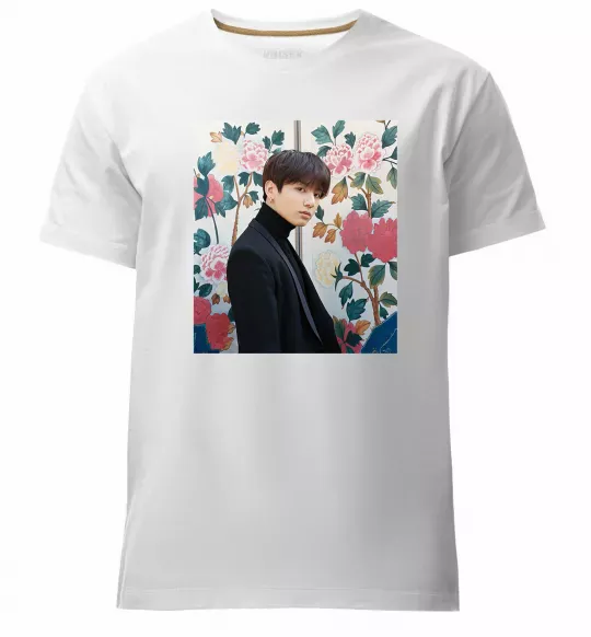 Мужская премиум футболка Чонгук БТС Белый фото