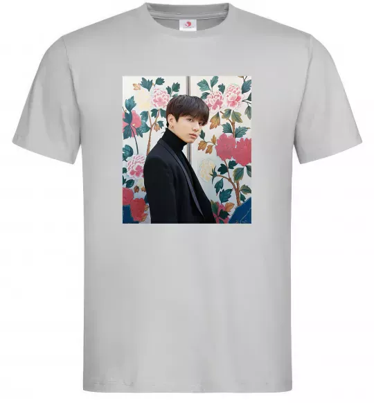 Мужская футболка Чонгук БТС Серый фото