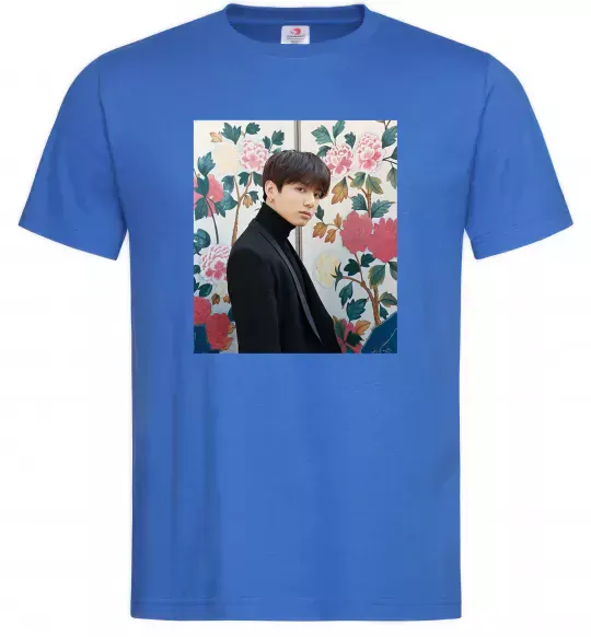 Мужская футболка Чонгук БТС Ярко-синий фото