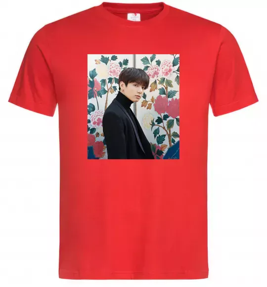 Мужская футболка Чонгук БТС Красный фото