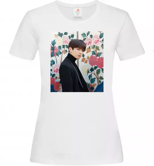 Женская футболка Чонгук БТС Белый фото