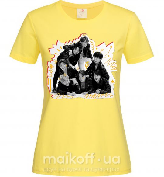 Жіноча футболка BTS k-pop Лимонний фото