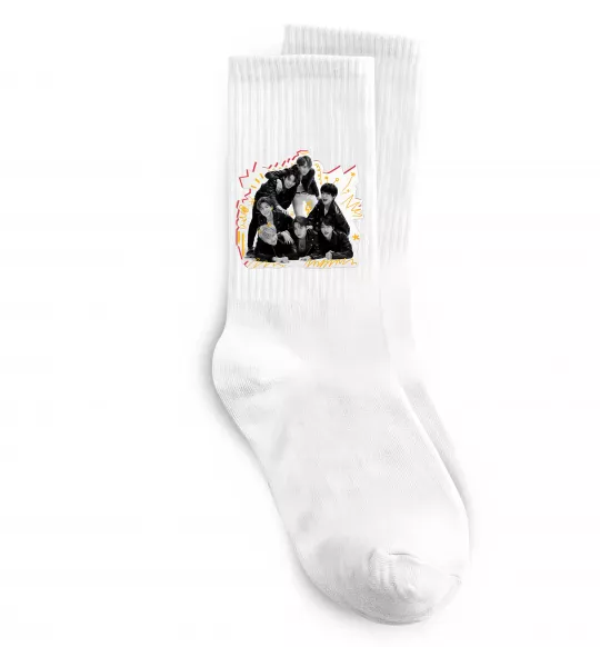 Носки BTS k-pop Белый фото