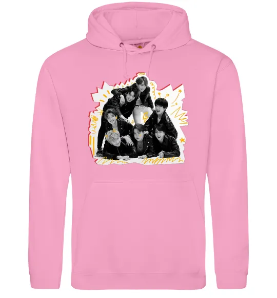 Мужская толстовка (худи) BTS k-pop Розовый фото