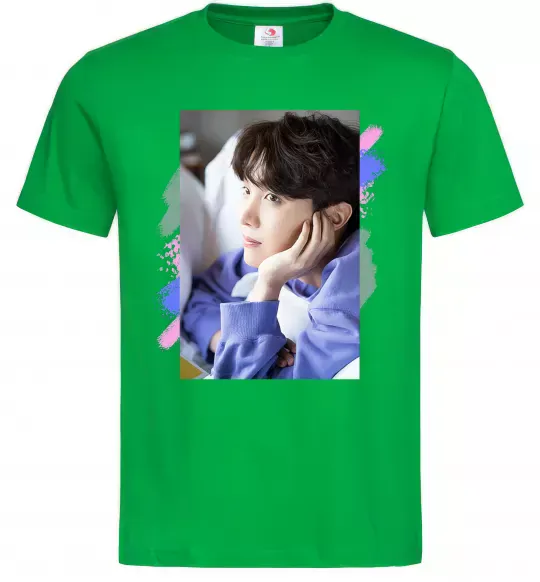 Чоловіча футболка Photoshoot bts J-Hope Зелений фото