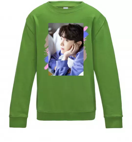 Детский Свитшот Photoshoot bts J-Hope Лаймовый фото