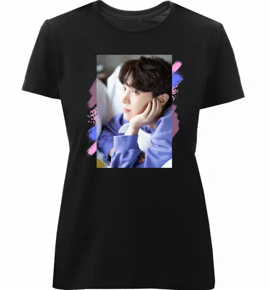 Жіноча преміум футболка Photoshoot bts J-Hope Чорний фото