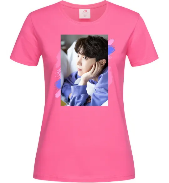 Жіноча футболка Photoshoot bts J-Hope Яскраво-рожевий фото