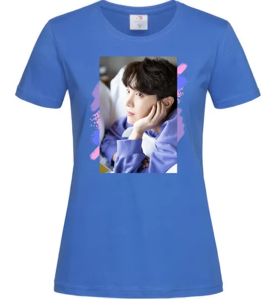 Жіноча футболка Photoshoot bts J-Hope Яскраво-синій фото
