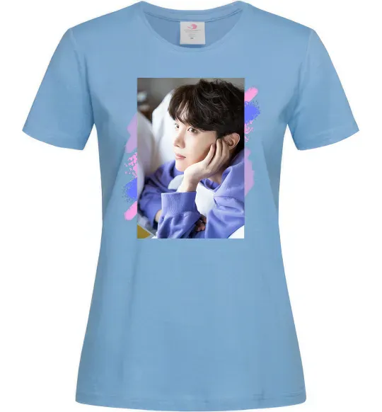 Жіноча футболка Photoshoot bts J-Hope Блакитний фото