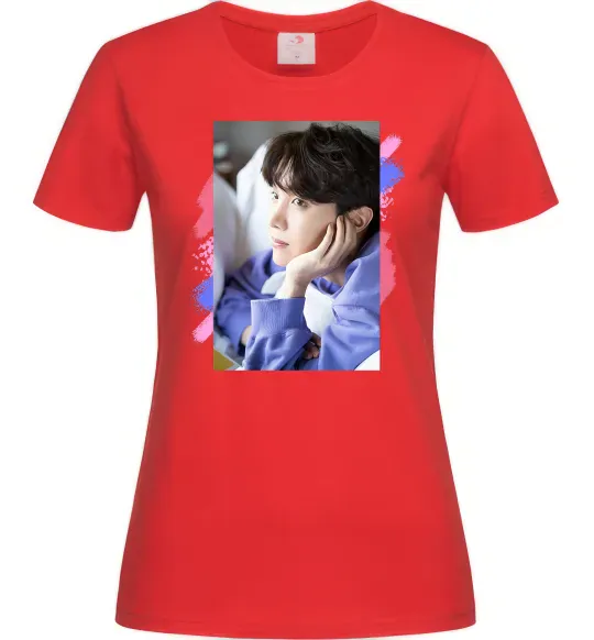 Жіноча футболка Photoshoot bts J-Hope Червоний фото