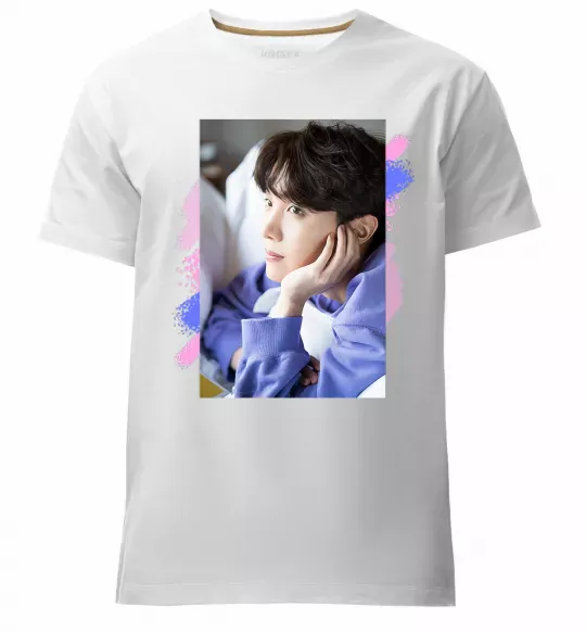 Мужская премиум футболка Photoshoot bts J-Hope Белый фото