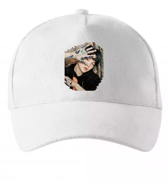 Кепка Suga BTS paint Білий фото