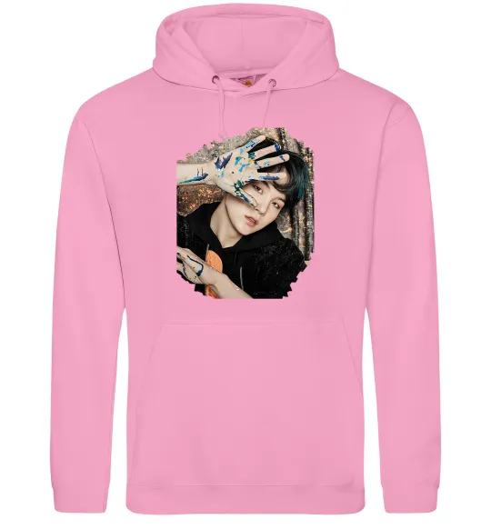 Жіноча толстовка (худі) Suga BTS paint Рожевий фото