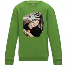 Дитячий світшот Suga BTS paint Лаймовий фото