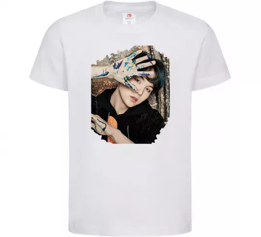 Дитяча футболка Suga BTS paint Білий фото
