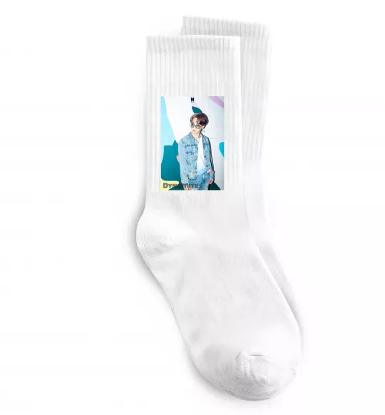 Носки BTS Dynamite Chimin Белый фото