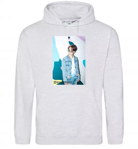 Чоловіча толстовка (худі) BTS Dynamite Chimin Сірий меланж фото