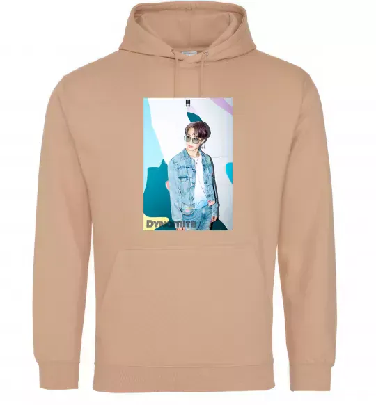 Женская толстовка (худи) BTS Dynamite Chimin Песочный фото