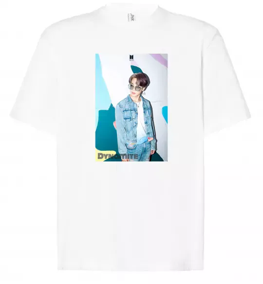 Футболка Оверсайз BTS Dynamite Chimin Белый фото