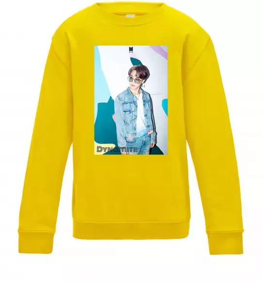 Детский Свитшот BTS Dynamite Chimin Солнечно желтый фото