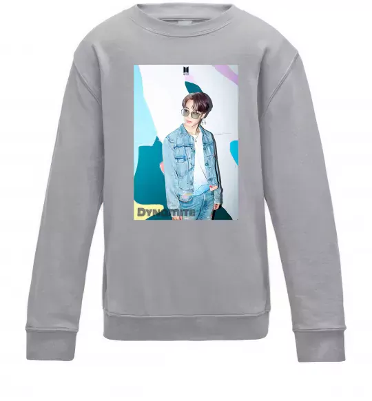 Детский Свитшот BTS Dynamite Chimin Серый меланж фото