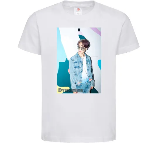 Детская футболка BTS Dynamite Chimin Белый фото