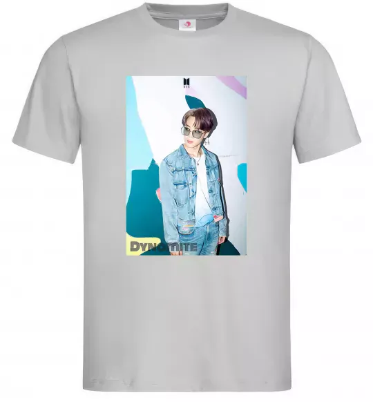 Мужская футболка BTS Dynamite Chimin Серый фото