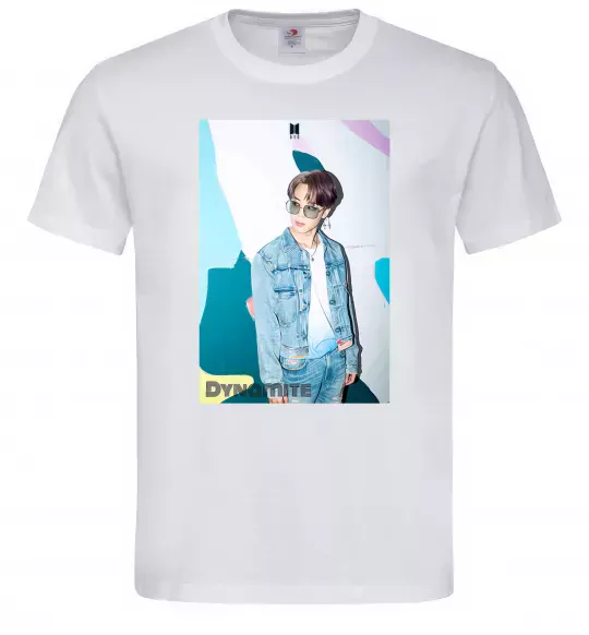 Мужская футболка BTS Dynamite Chimin Белый фото