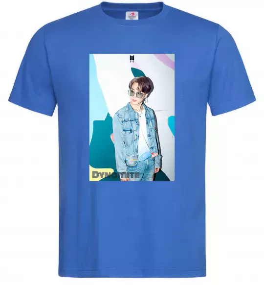 Мужская футболка BTS Dynamite Chimin Ярко-синий фото