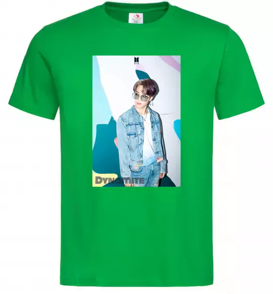 Мужская футболка BTS Dynamite Chimin Зеленый фото