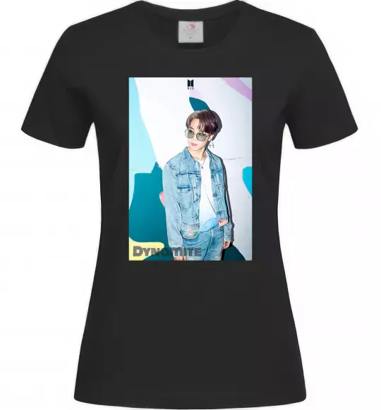 Жіноча футболка BTS Dynamite Chimin Чорний фото