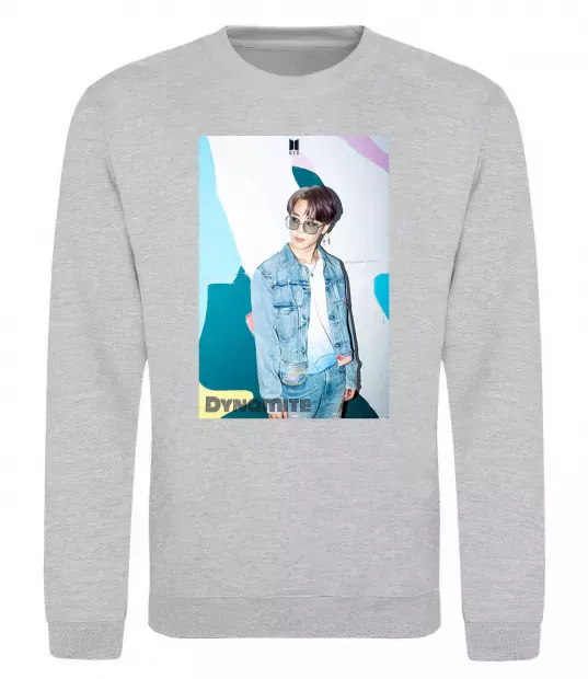 Свитшот BTS Dynamite Chimin Серый меланж фото