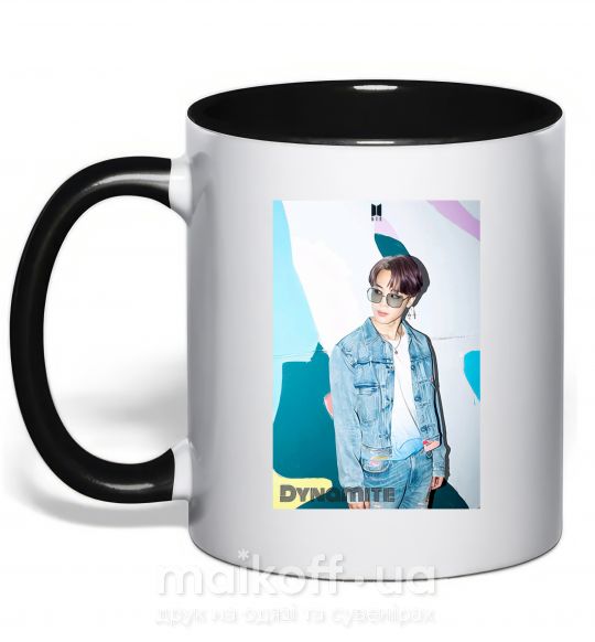 Чашка с цветной ручкой BTS Dynamite Chimin Черный фото