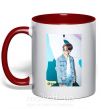 Чашка с цветной ручкой BTS Dynamite Chimin Красный фото
