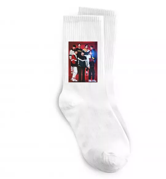 Шкарпетки BTS for FILA Білий фото